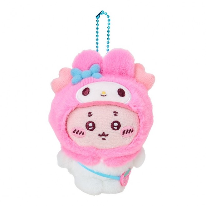 The Chiikawa × Sanrio Characters collaboration features mascots in fuzzy costume crossovers, with 21 new items releasing June 13 nationwide